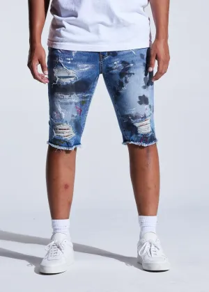CRYSP DENIM PHILIPS INDIGO BLACK PAINT SHORTS