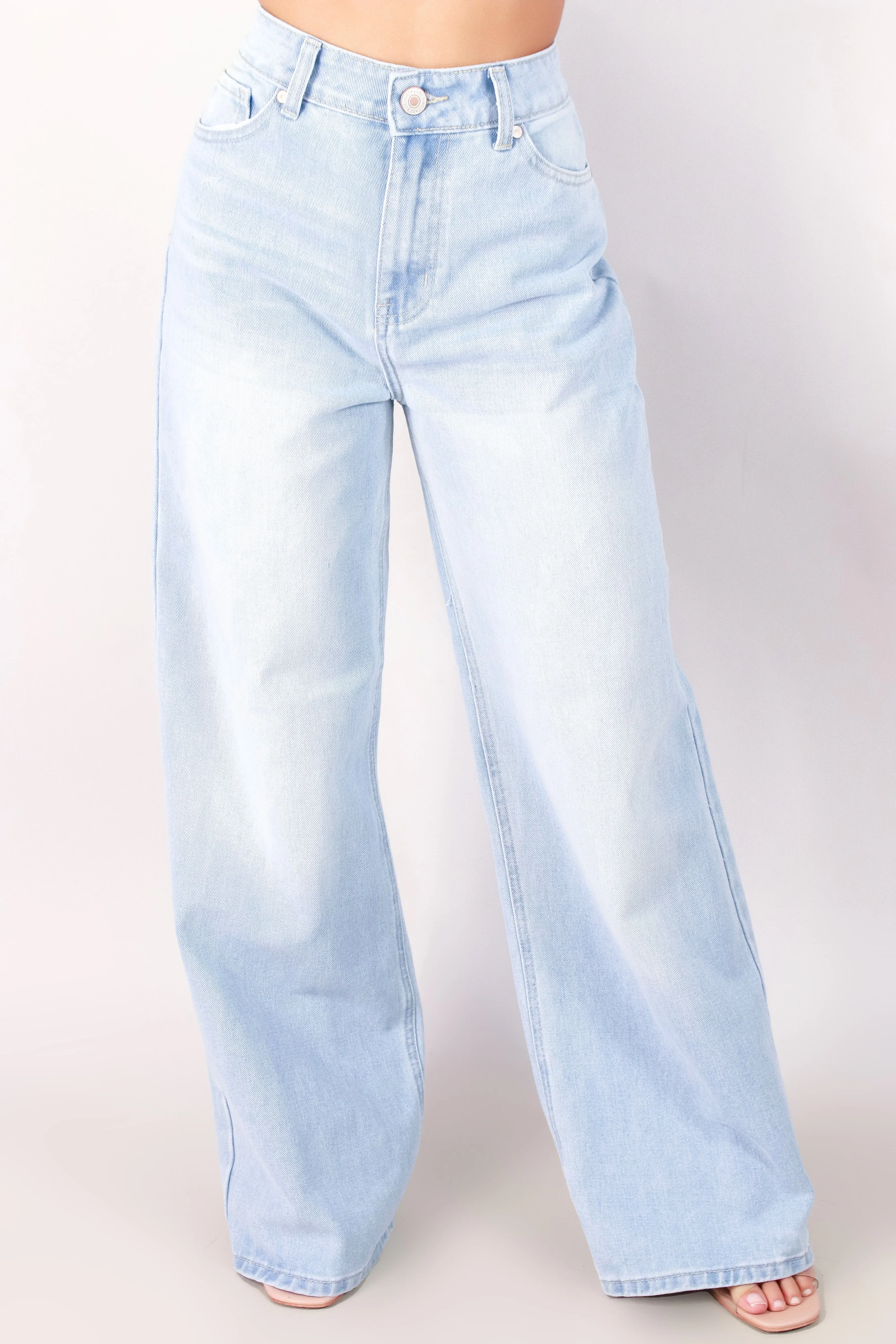 CRYSTAL WIDE LEG JEANS