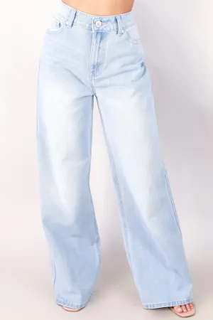 CRYSTAL WIDE LEG JEANS
