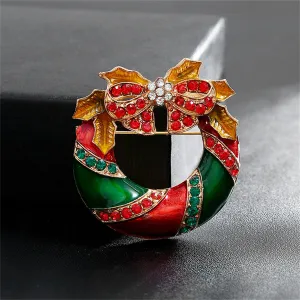 Cubic Zirconia & Enamel 18K Gold-Plated Bow Brooch