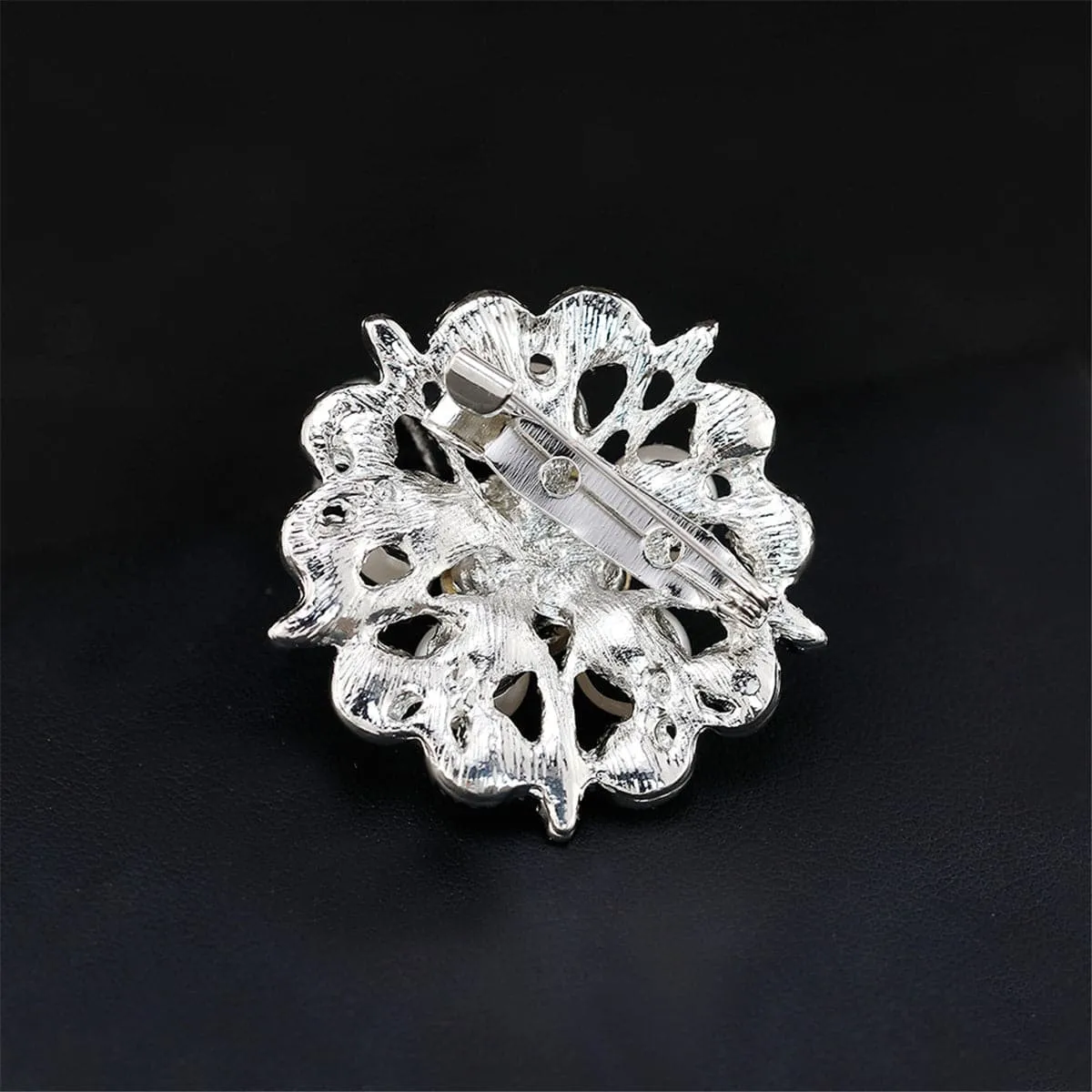Cubic Zirconia & Pearl Botany Brooch