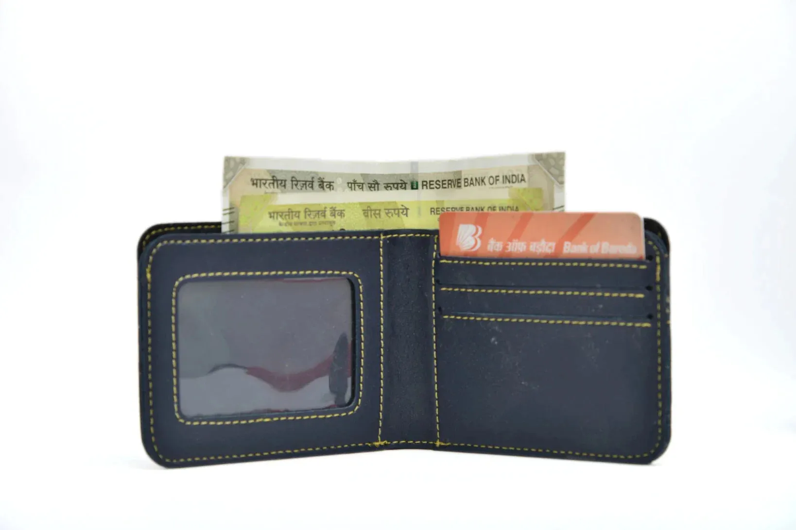 Customized Best Vegan Leather Combo with Water Bottle - Blue
