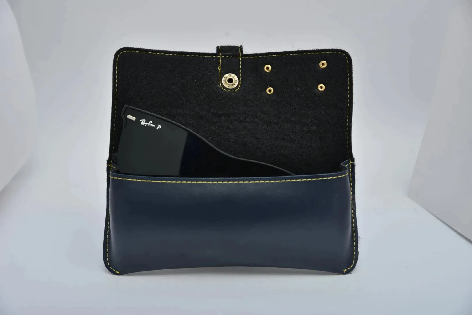 Customized Best Vegan Leather Combo with Water Bottle - Blue