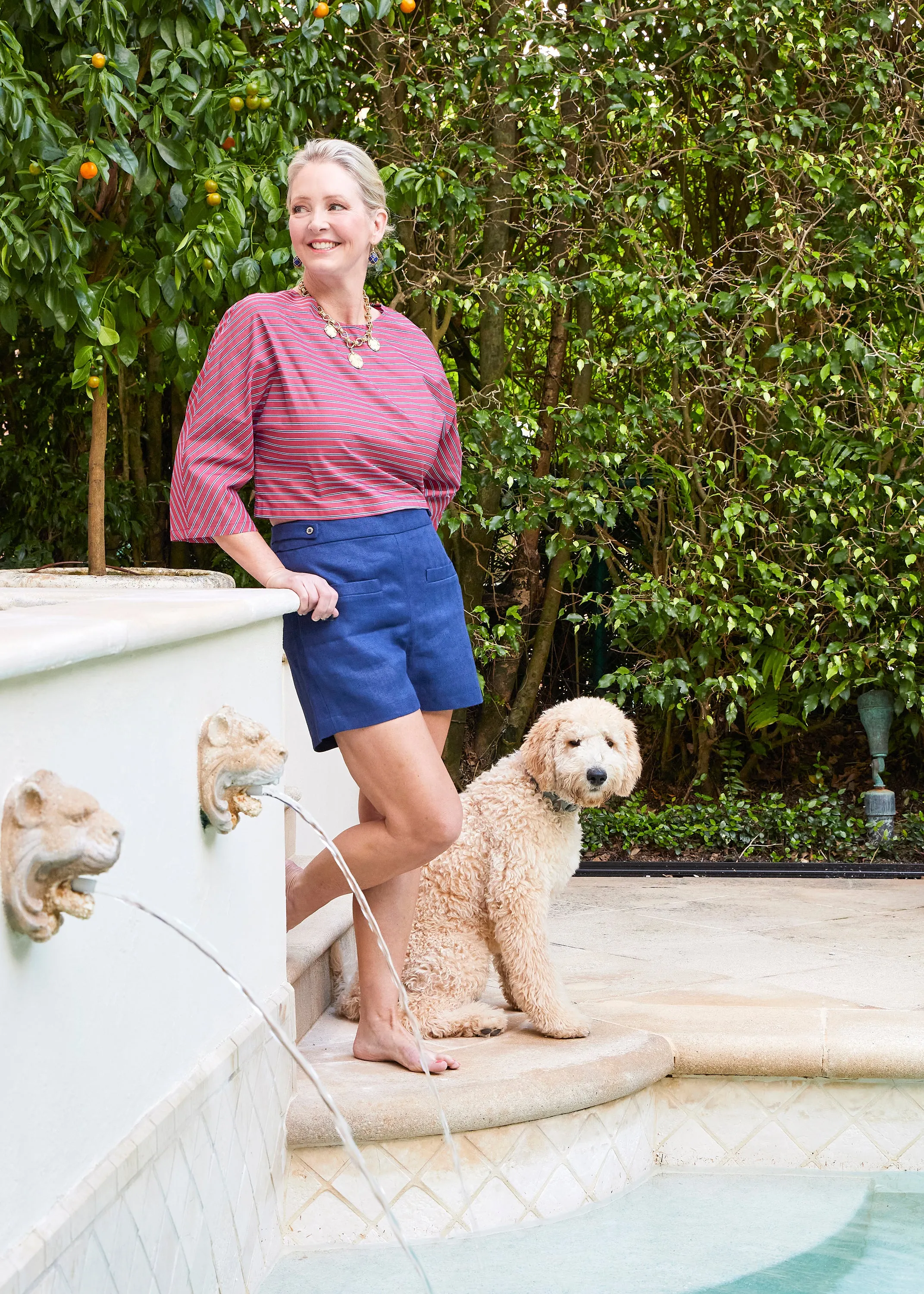 CZ Shorts in Linen Herringbone