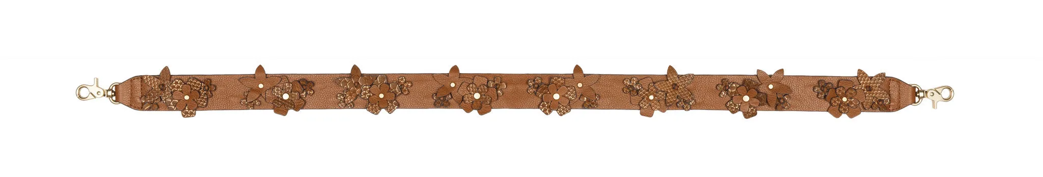 Dahlia Guitar Strap in Honey Brown