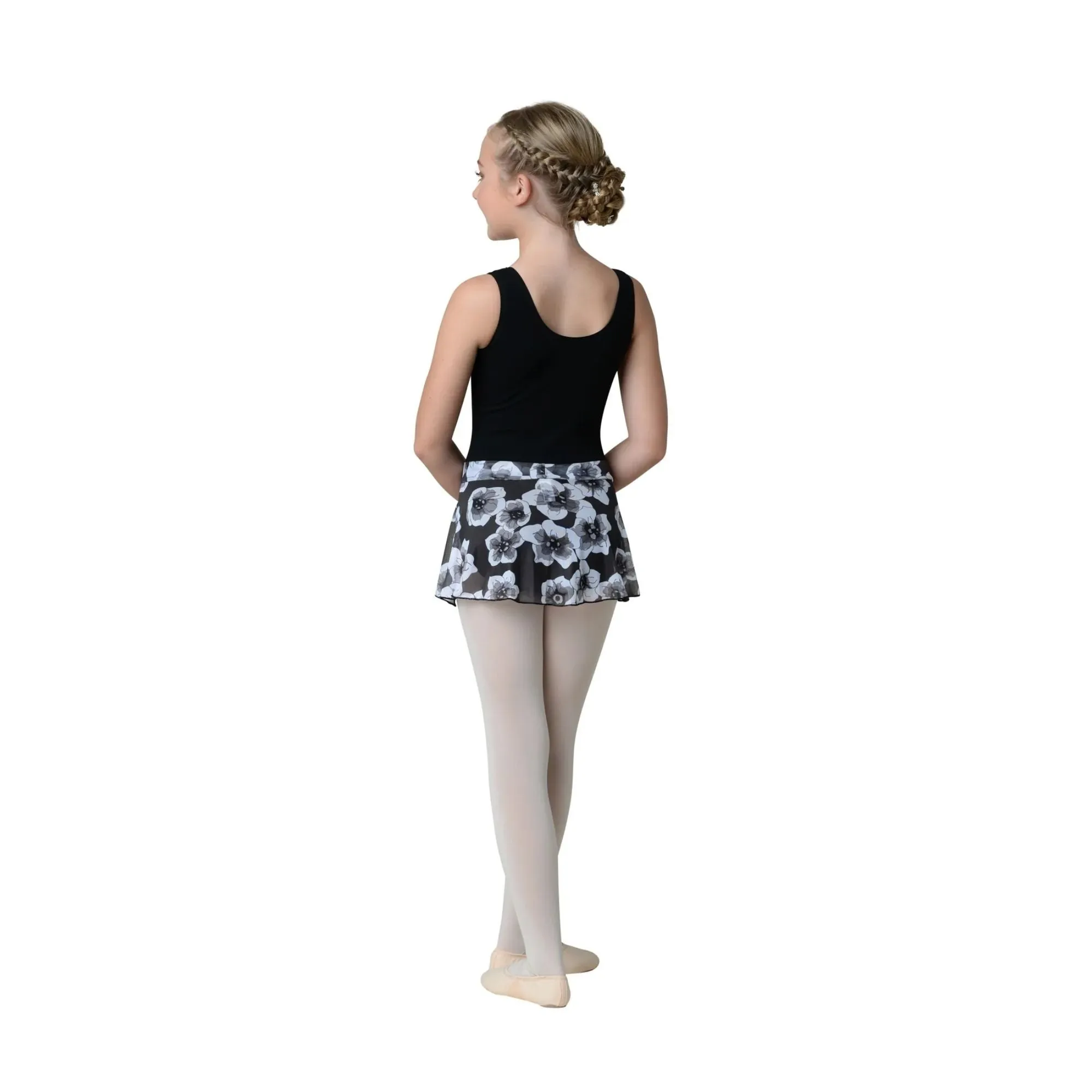 Danznmotion 22405C Girls Flower Printed Skirt