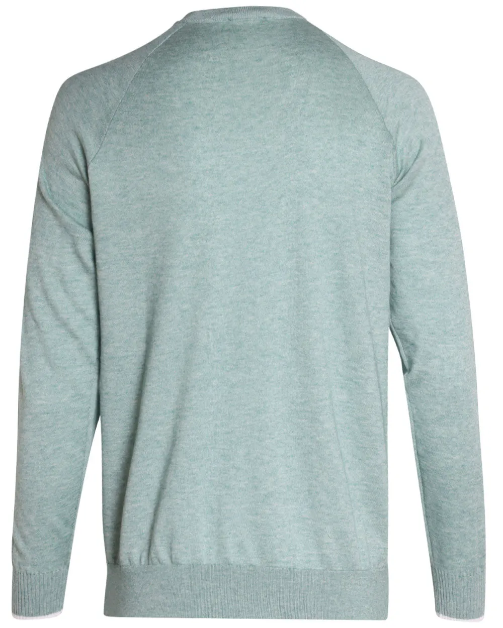 Dark Green Cotton Blend Crewneck Sweatshirt
