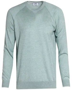 Dark Green Cotton Blend Crewneck Sweatshirt