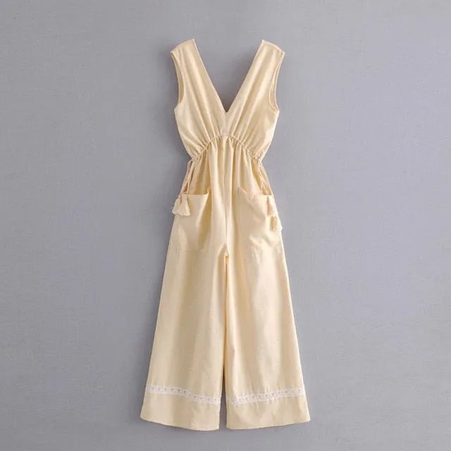 Deep V-Neck Romper / Jumpsuit