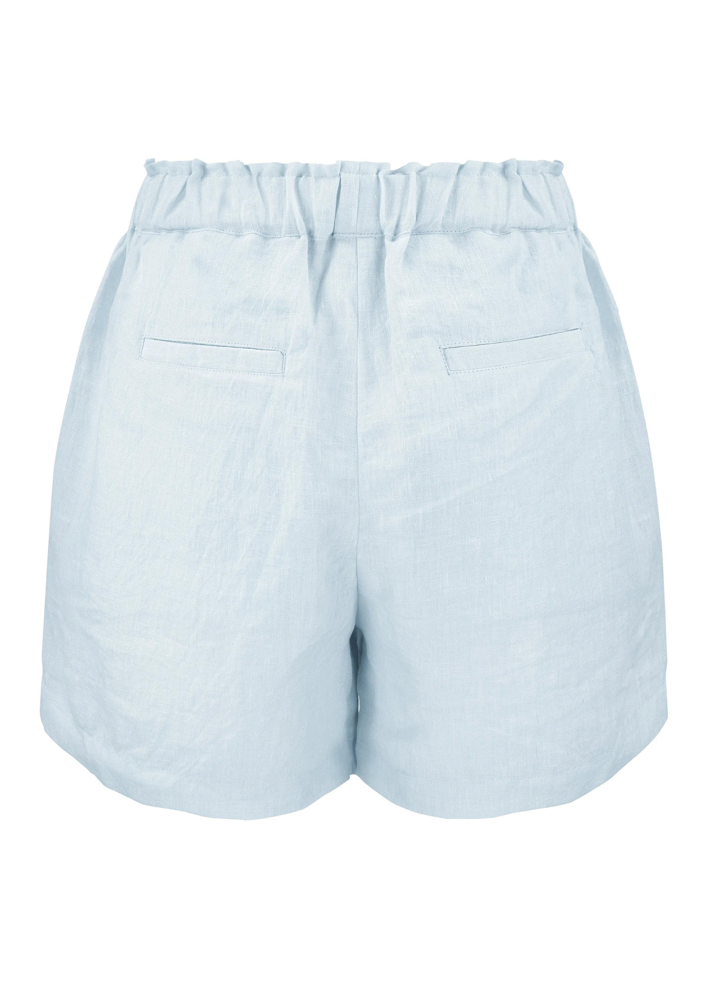 Delicate Blue Linen Set | Linen Shorts