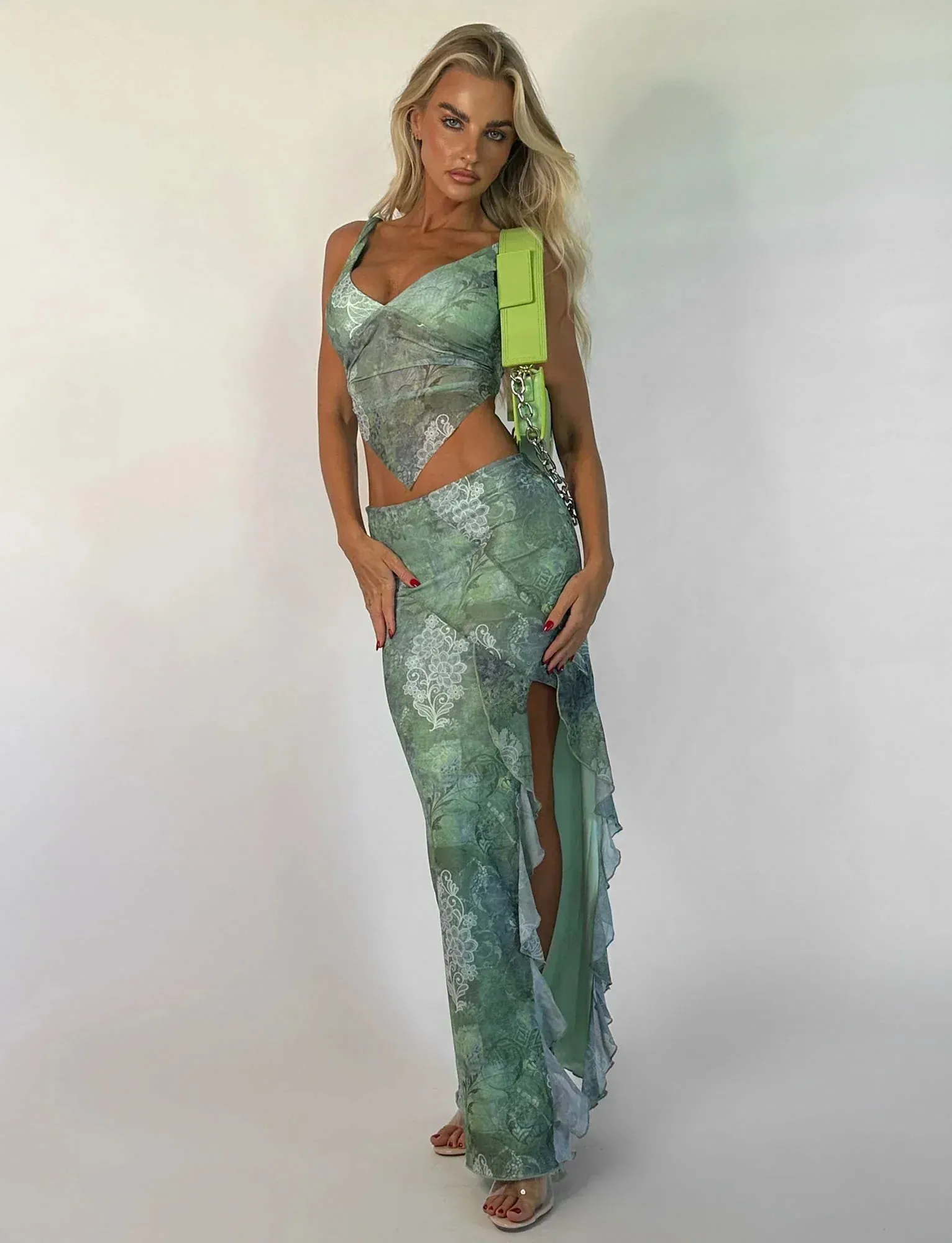 Delphine | Floral Crop Top