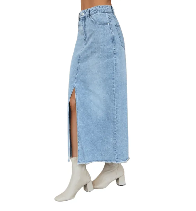 Demi Denim Maxi Skirt