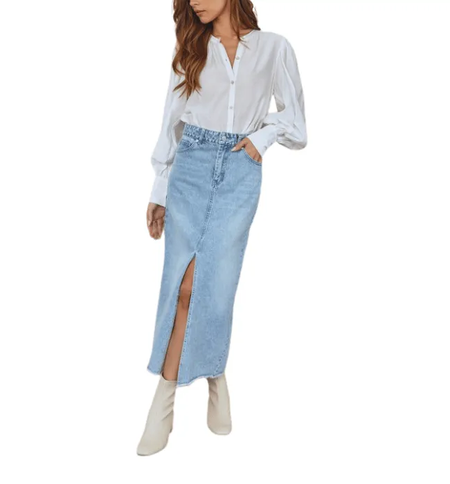 Demi Denim Maxi Skirt