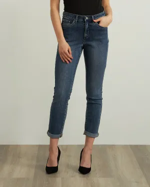 Denim Medium Blue Straight Leg Jeans Style 213942