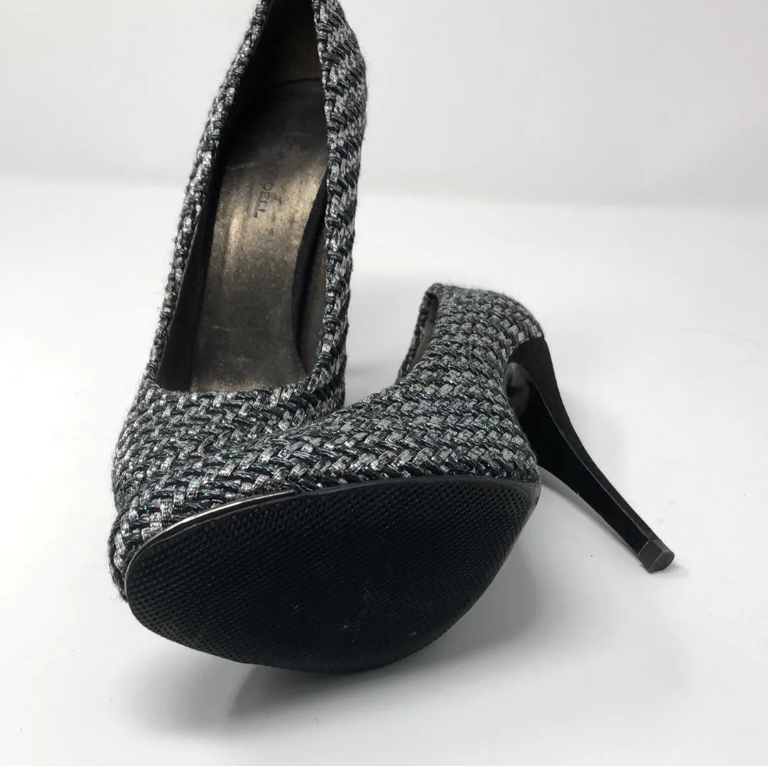DEVI KROELL Woven Greys Rounded Toe Pump
