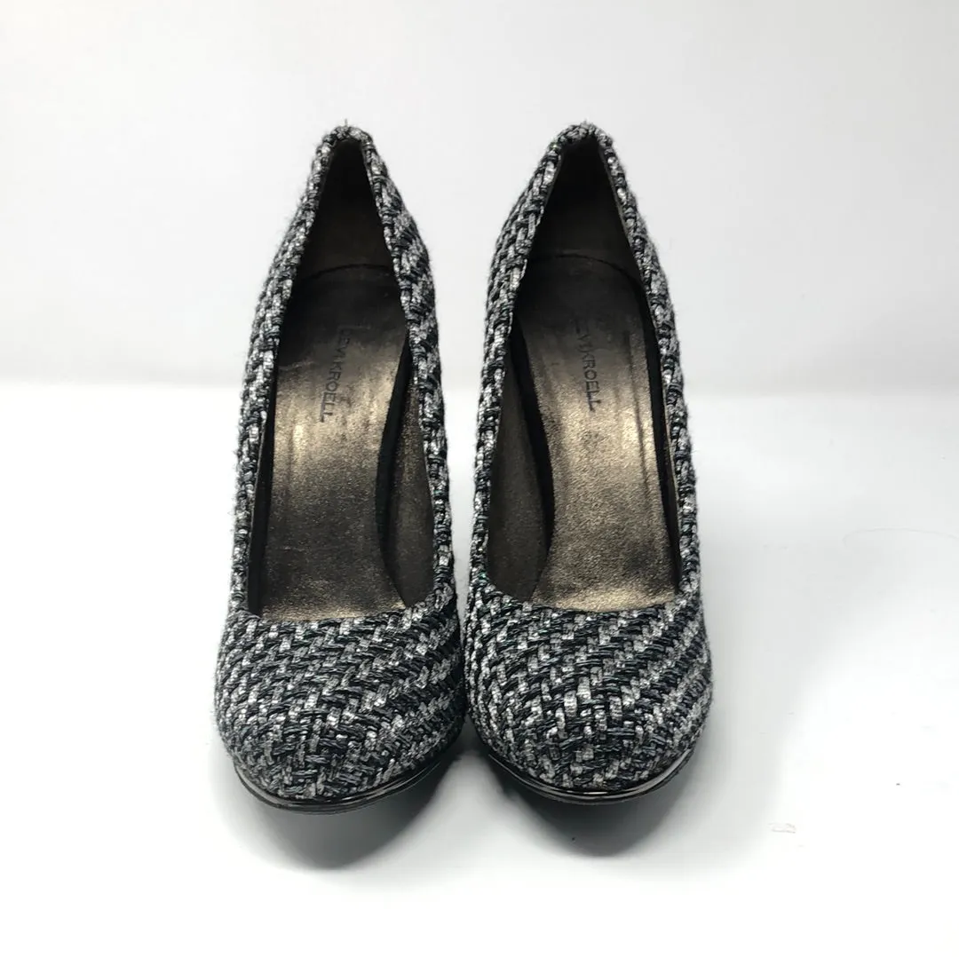 DEVI KROELL Woven Greys Rounded Toe Pump