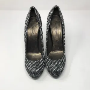 DEVI KROELL Woven Greys Rounded Toe Pump