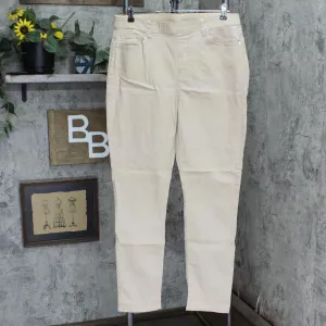 DG2 by Diane Gilman Straight Stretch Denim 5-Pocket Jegging Beige Brown LT