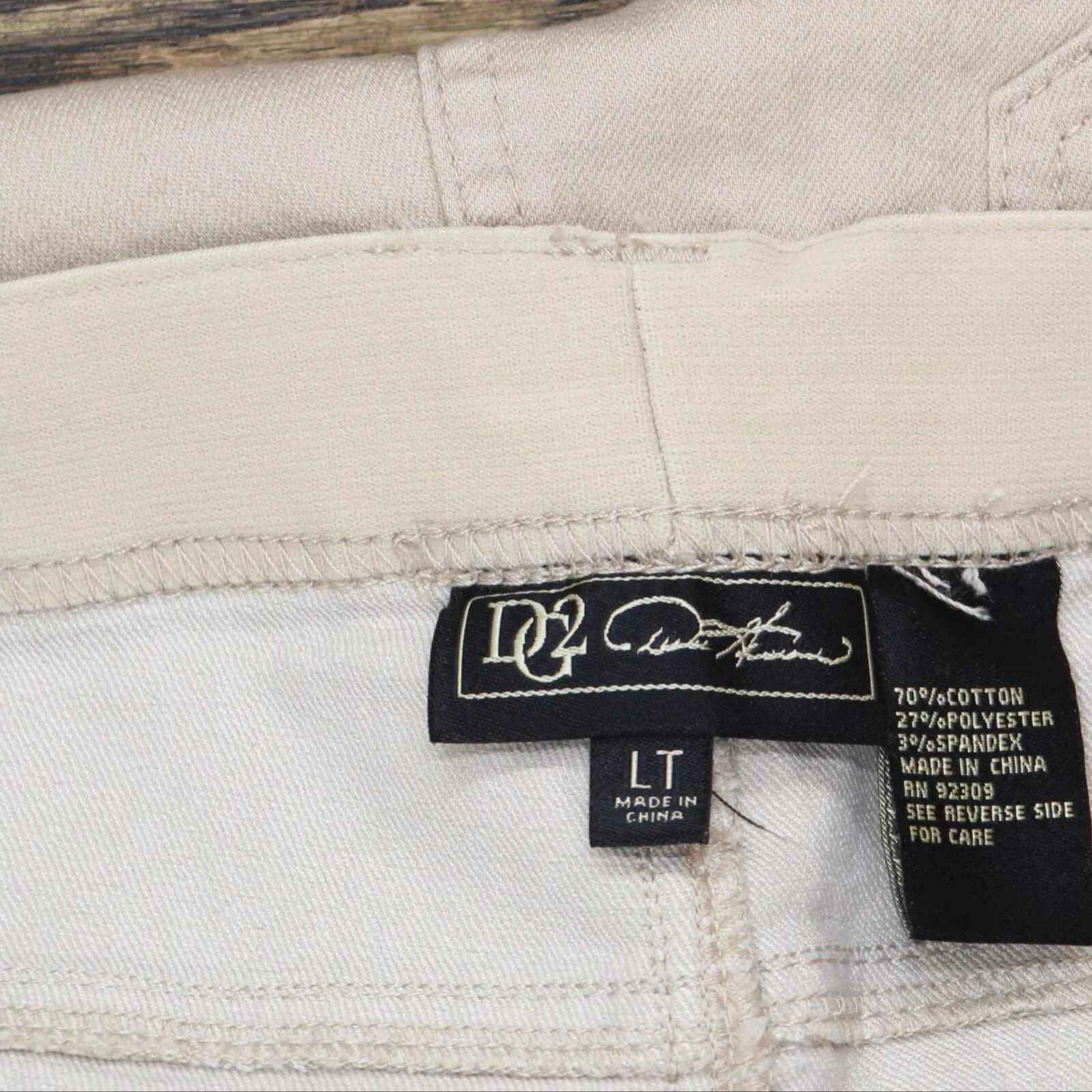 DG2 by Diane Gilman Straight Stretch Denim 5-Pocket Jegging Beige Brown LT
