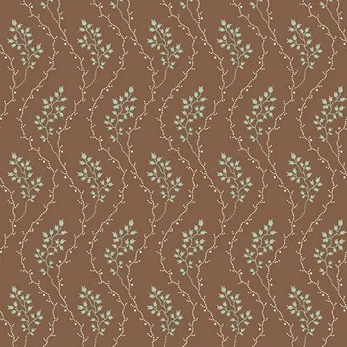 Di Ford-Hall - Cloverdale House - Wavy Dot Floral - Brown