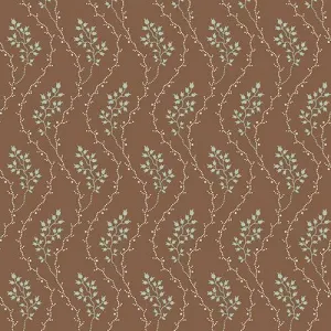 Di Ford-Hall - Cloverdale House - Wavy Dot Floral - Brown