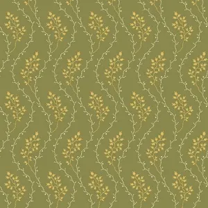 Di Ford-Hall - Cloverdale House - Wavy Dot Floral - Green