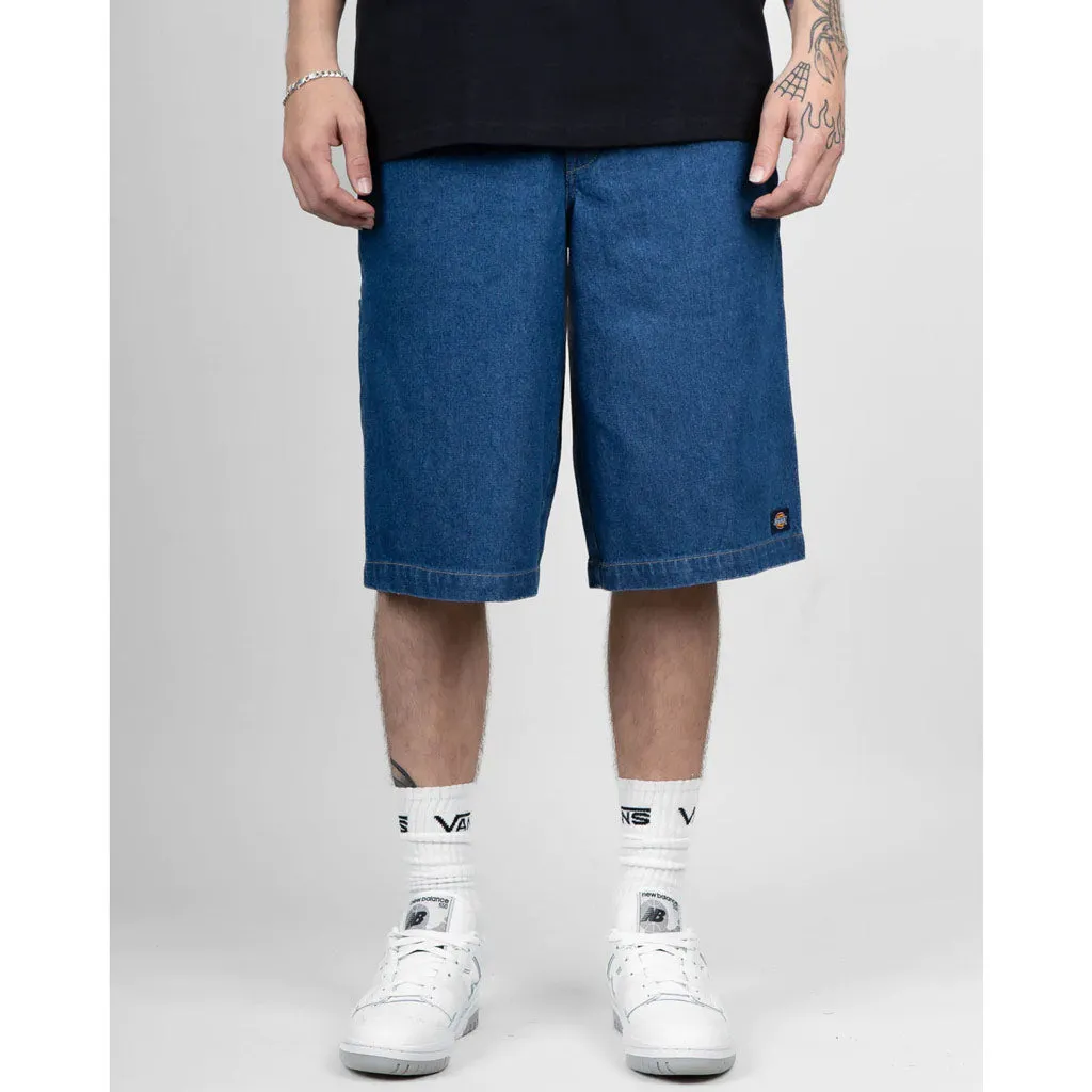 DICKIES 42283 13" DENIM MULTI POCKET SHORTS - STONE WASHED INDIGO