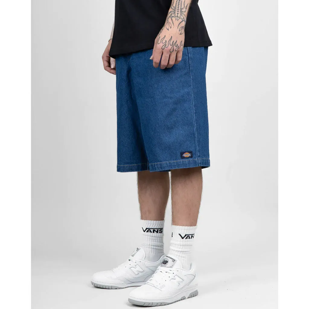 DICKIES 42283 13" DENIM MULTI POCKET SHORTS - STONE WASHED INDIGO