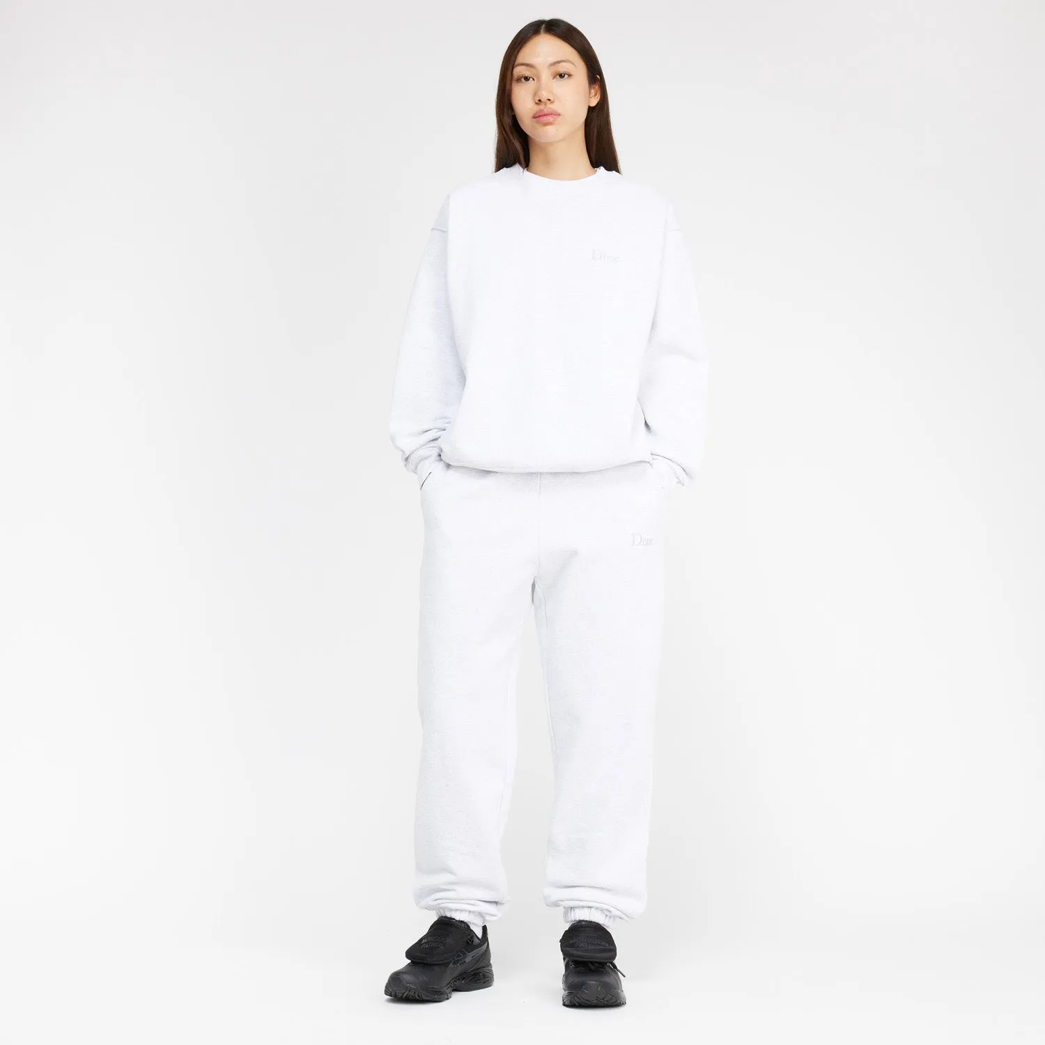 Dime Men Classic Small Logo Crewneck Ash