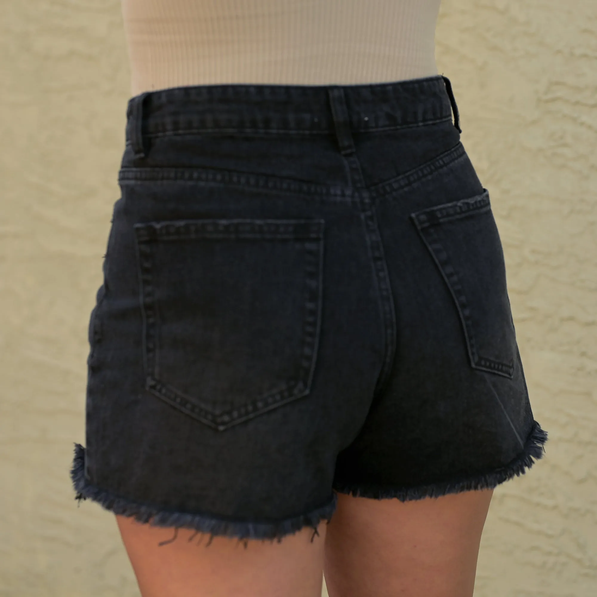 Distressed Jean Shorts