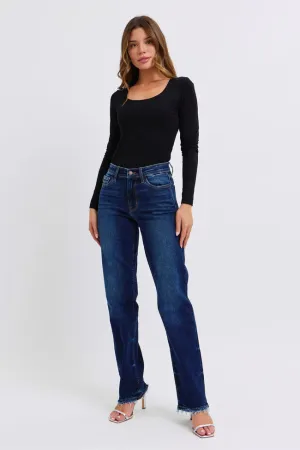 Ditka Straight Leg Jean with Fray Hem