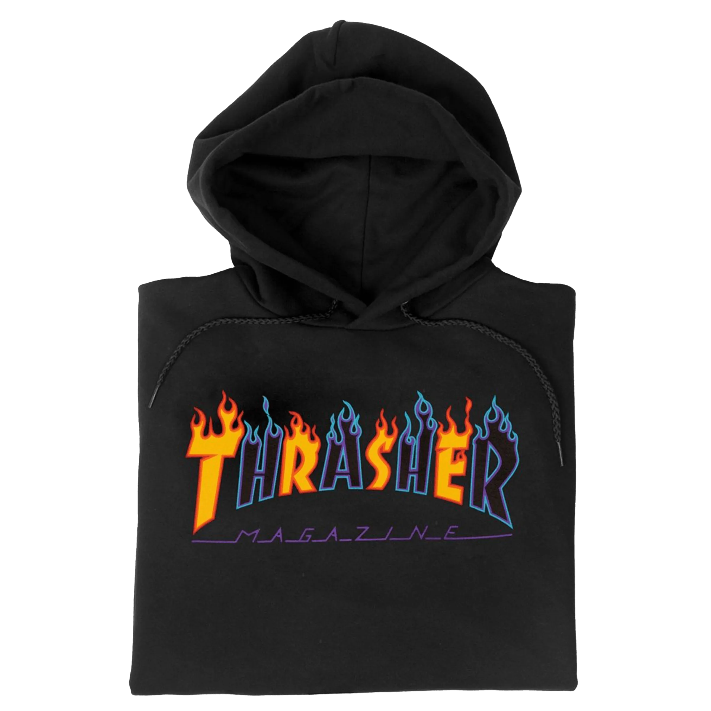 Double Flame Logo Hoodie Black