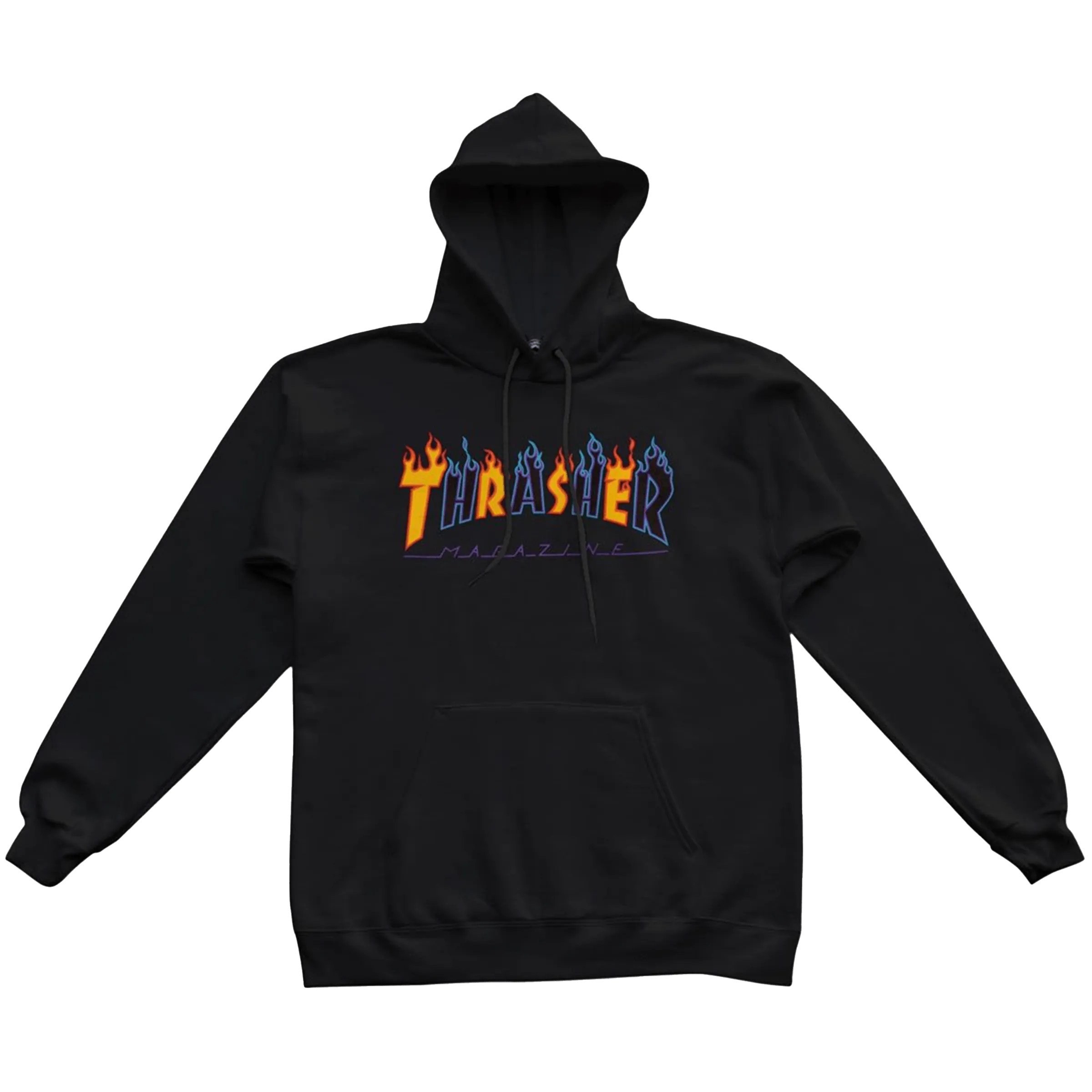Double Flame Logo Hoodie Black