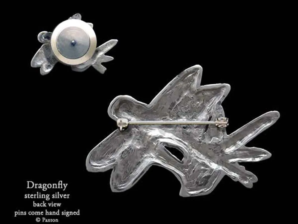 Dragonfly Lapel Pin or Dragonfly Brooch Sterling Silver
