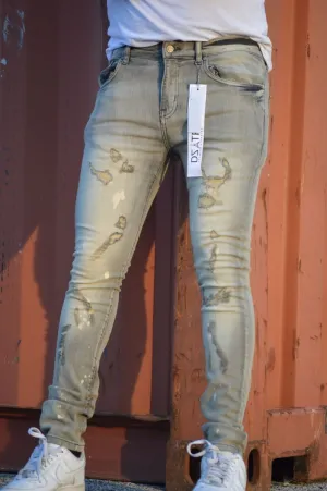 DZTR SUPER STRETCH DENIM SLIM FIT (GREY SPLASH)