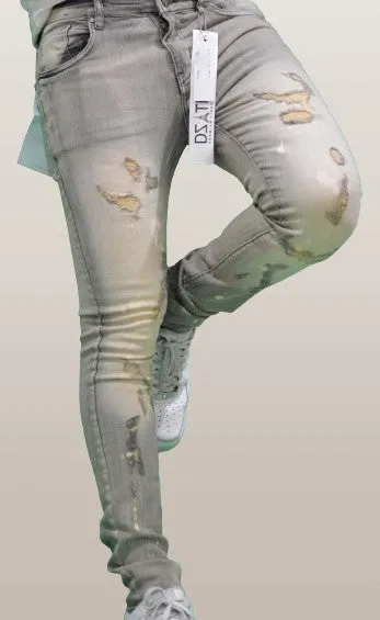 DZTR SUPER STRETCH DENIM SLIM FIT (GREY SPLASH)