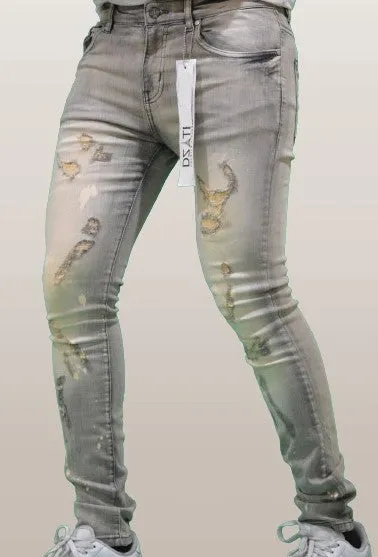 DZTR SUPER STRETCH DENIM SLIM FIT (GREY SPLASH)