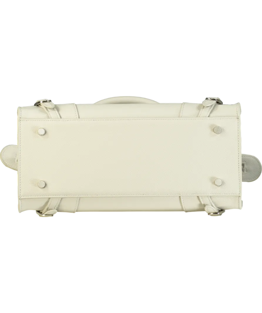 Eden Reflex Luxury Vegan Beige Ivory Top Handle Bag