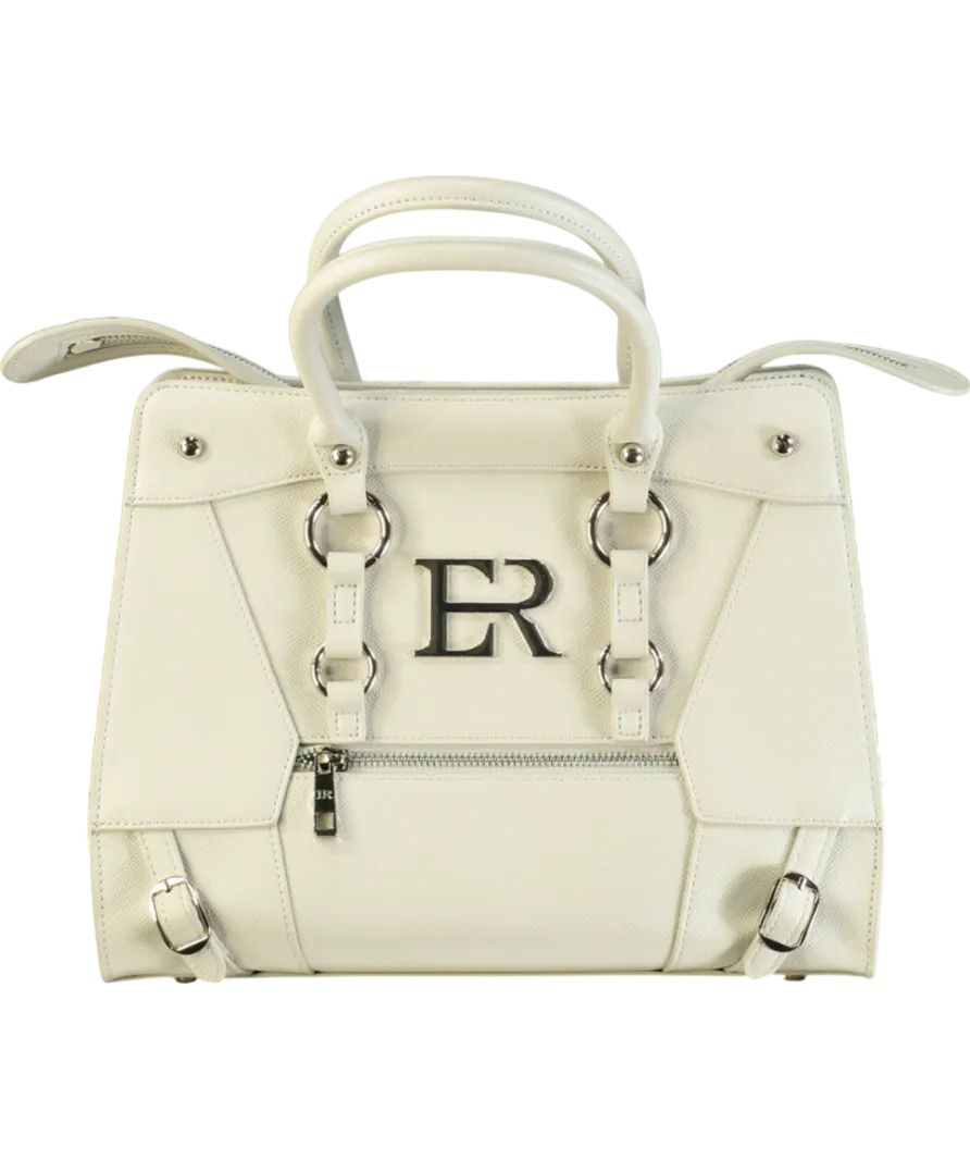 Eden Reflex Luxury Vegan Beige Ivory Top Handle Bag