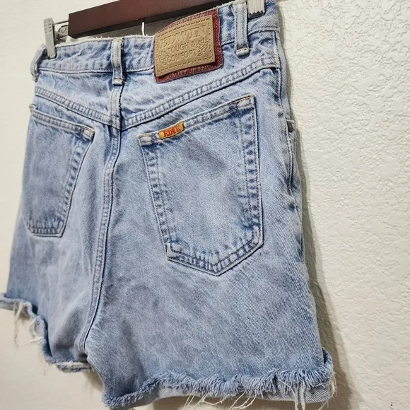 Edwin Blue Denim High Waist Shorts Size S