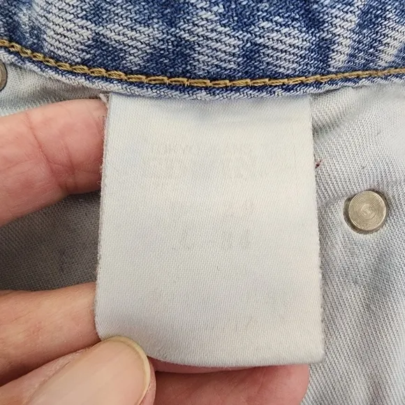 Edwin Blue Denim High Waist Shorts Size S