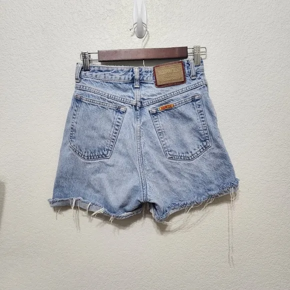Edwin Blue Denim High Waist Shorts Size S