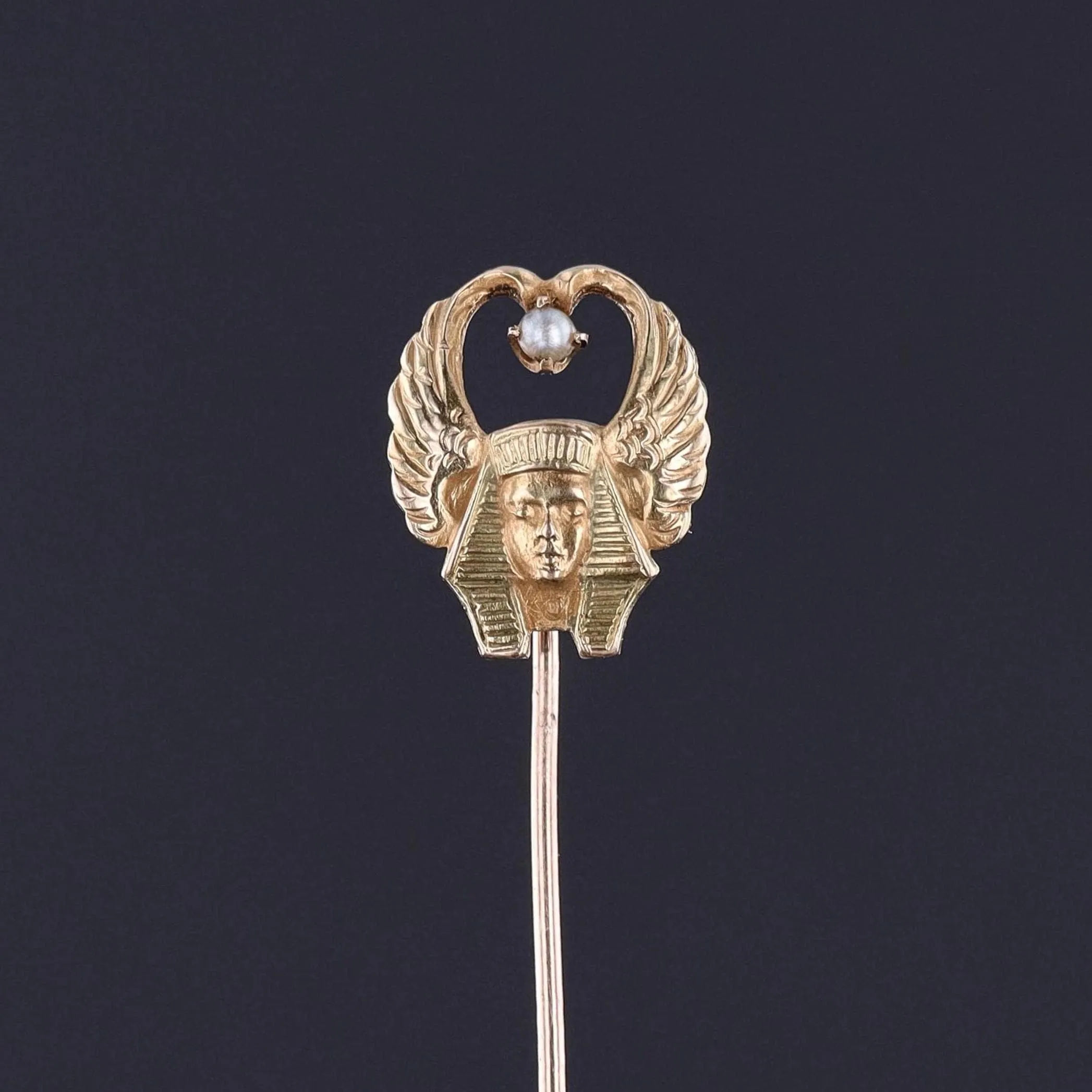 Egyptian Revival Stickpin of 10k Gold