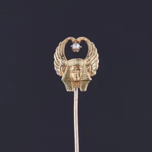 Egyptian Revival Stickpin of 10k Gold