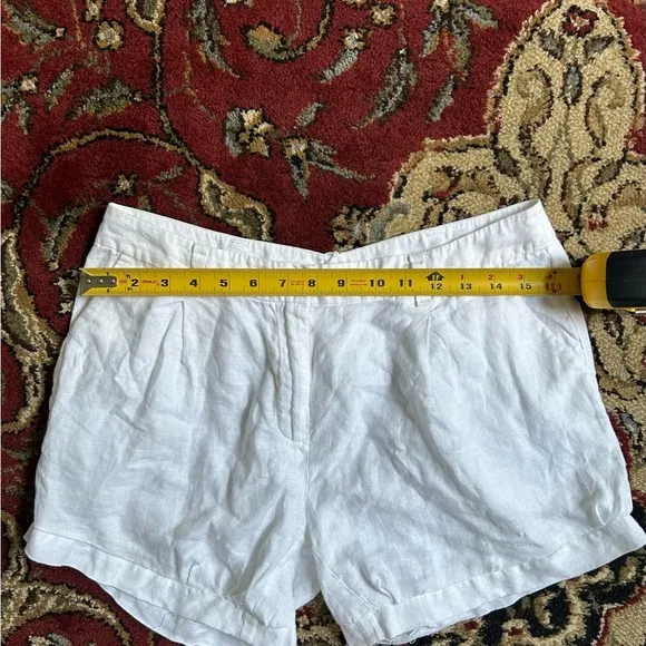 Eileen Fisher 100% Organic Linen White Shorts - Size 6