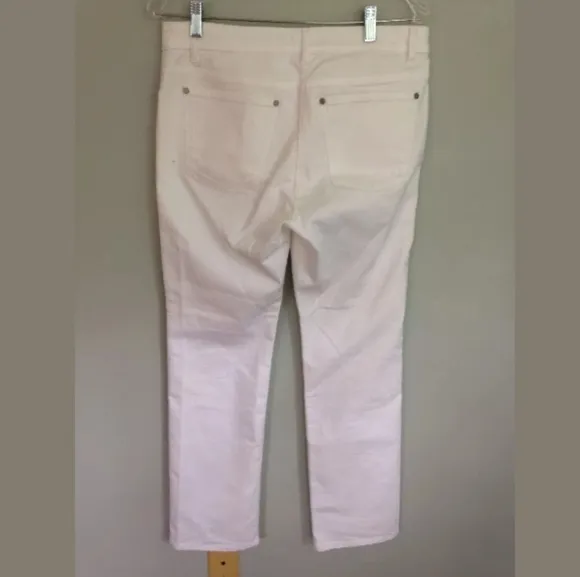 EILEEN FISHER Women's White Straight Jeans 32x32