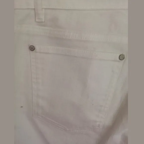 EILEEN FISHER Women's White Straight Jeans 32x32