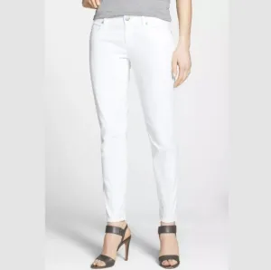 EILEEN FISHER Women's White Straight Jeans 32x32