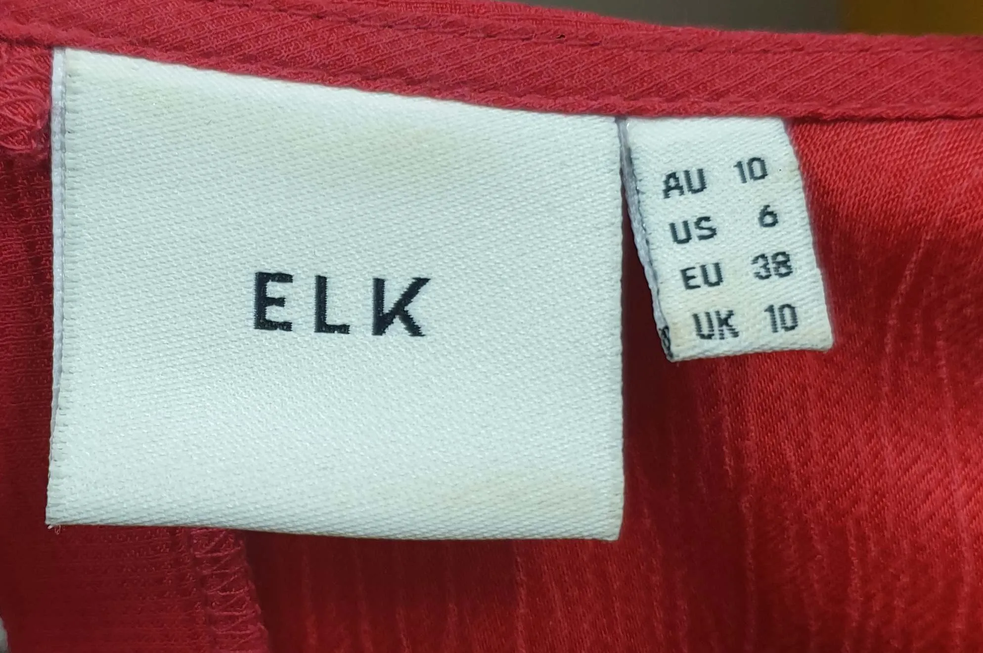 Elk red short sleeve maxi dress size 10