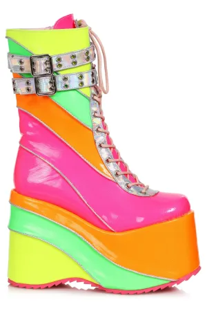 Ellie Shoes 500-SHARLA Chunky Heel Platform Boot